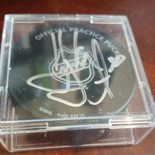 Henrik lundqvist signed puck autographed signature official practice rangers 30