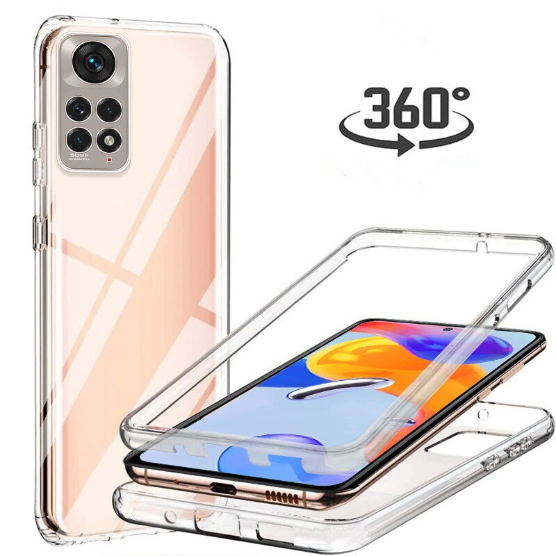 360 Case For Xiaomi Redmi Note 13 12 11 Pro 13T Poco X6 Double-sided Clear Cover - Image 2 of 4