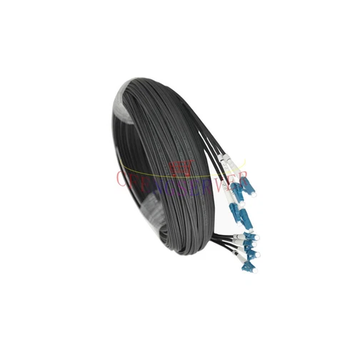 100M Butterfly 4 Cores Outdoor FTTH Fiber Optic Drop Cable SM LC UPC Patch Cord