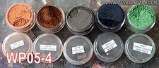 WPS05-4 DAVE'S WEATHERING POWDERS ALL NATURAL EARTH PIGMENT 5 COLOR SET 4