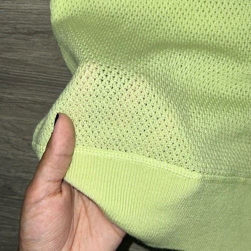 Suéter De Colección Banana Republic Lana Merino Extra Fina Talla Pequeña Verde Lima Italiano - Imagen 7 de 10