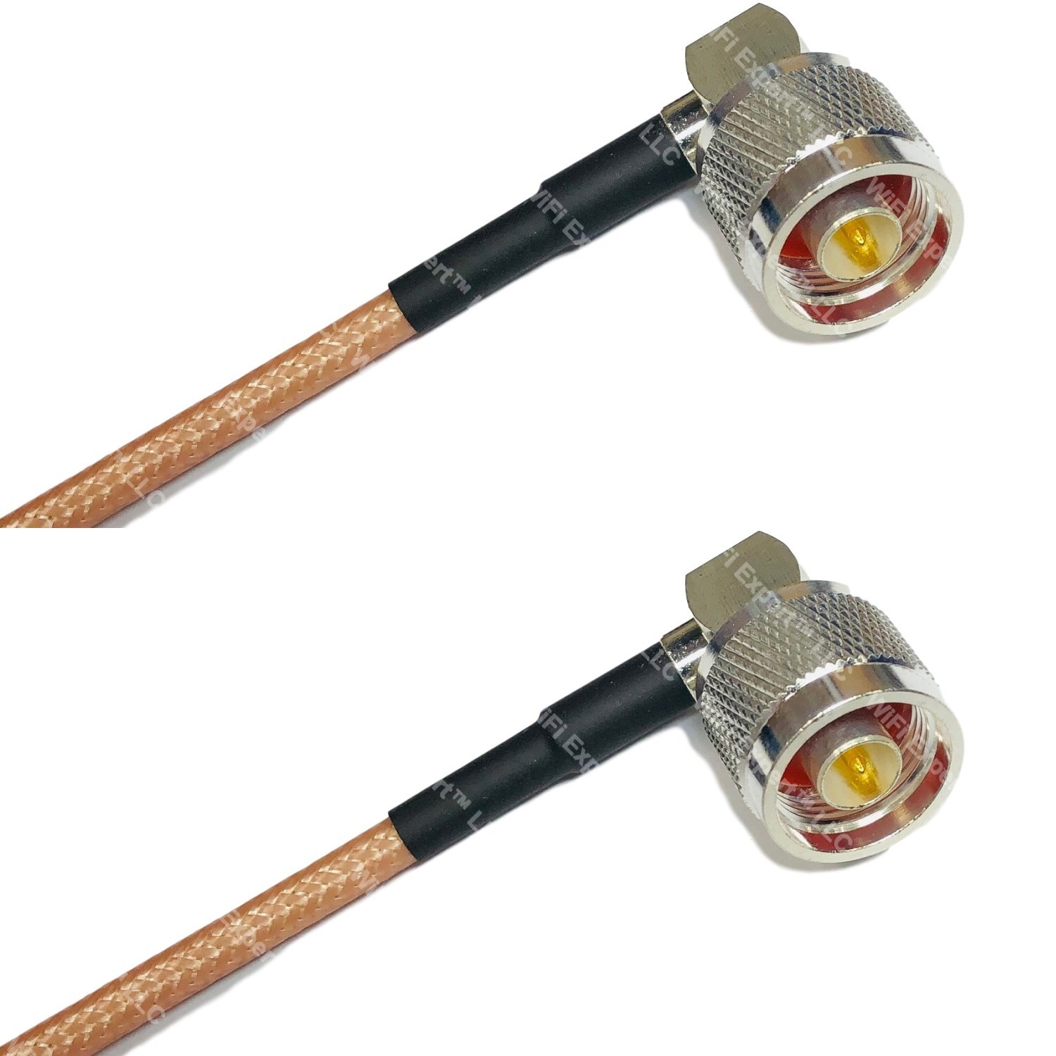 RG142 Silver N MALE ANGLE to N MALE ANGLE Coax RF Cable USA Lot