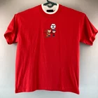 Vintage Peanuts Collection Christmas T-Shirt XL Red Embroidered Charlie Brown
