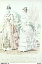 J.Demoiselles 1888 Fashion Engraving # 4662b (Old Fashion Plate)