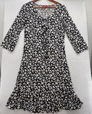 OSCAR An Oscar De La Renta Company Black And White Dress Sz Med Midi Designer