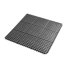 36"x36" Restaurant Floor Mat Non-Slip Grease Resistant Interlocking Drainage Mat
