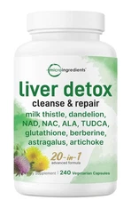 Liver Detox, 240 Veggie Capsules | 20-in-1 Advanced Support Complex + Milk Th...