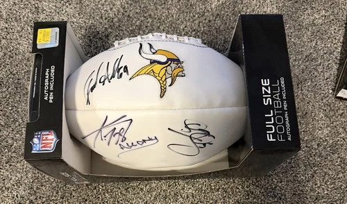 Adrian Peterson, Jared Allen, Donovan Mcnabb, Auto Signed Vikings Football