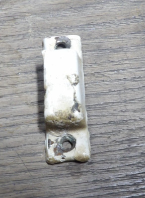 Vintage Original Hoosier Cabinet Cupboard Latch Keeper Old White Paint