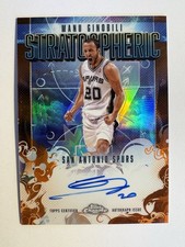 2025-26 Topps Chrome Manu Ginobili AUTO /25 ORANGE REFRACTOR Stratospheric SM-MG