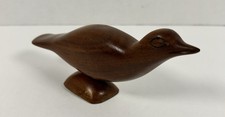 Hand carved wooden bird sculpture Mid Century Modern Folk Art 7"