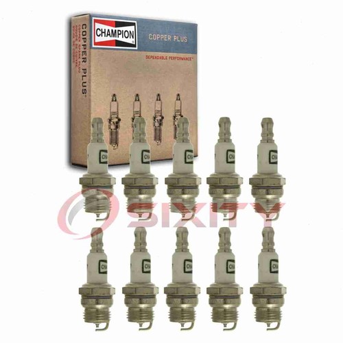 10 pc Champion Copper Plus 860 Spark Plugs for RDJ7J 6720 6221 Ignition Wire ur - 第 1/5 張圖片