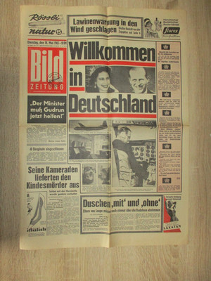 Bild Bildzeitung 4 Seiten 18.5.1965 Queen Elizabeth