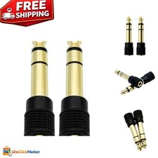 Gold Plated 1/4" Male to 1/8" Female Audio Adapter - Connectors for All Devices