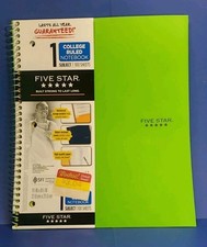 1 COLLEGE RULED NOTEBOOK FIVE STAR 100 SHEETS MEAD