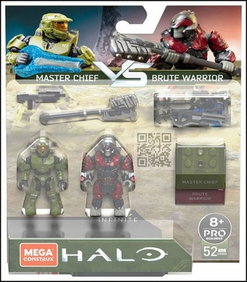 HALO MEGA CONSTRUX BLOKS UNSC MASTER CHIEF VS BRUTE WARRIOR GNW38