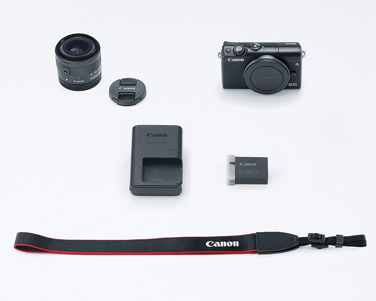 Canon EOS M100 24.2 MP Digital SLR Camera - Black (Body Only) for