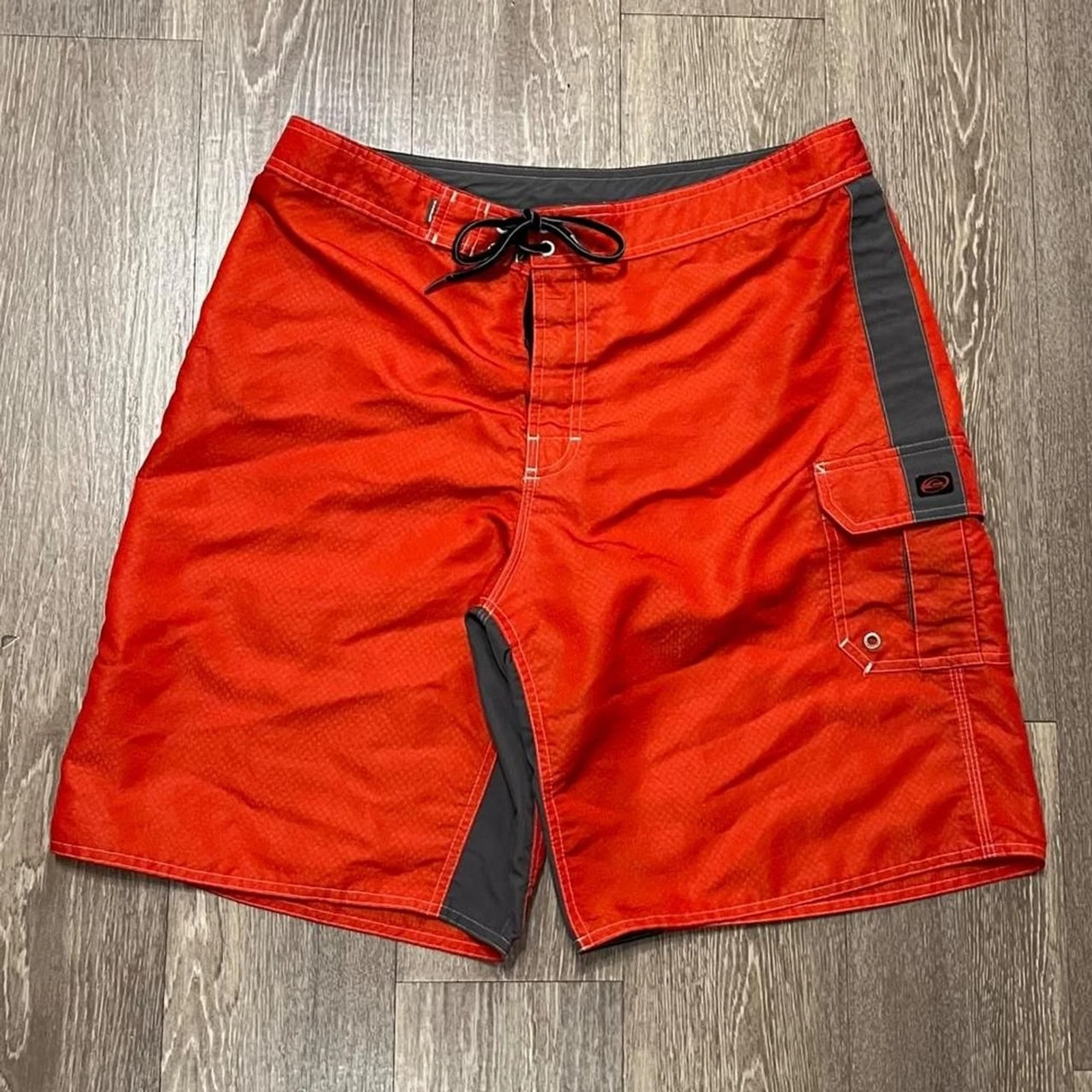 Quiksilver Men's Red and Orange Shorts