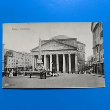 ROME THE PANTHEON SMALL UNTRAVELED BLACK AND WHITE POSTCARD
