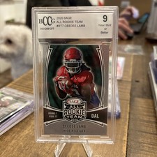 graded Ceedee Lamb Rookie Card 2020 sage all rookie team RT7 dallas cowboys rc. rookie card picture