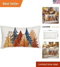 Chic 12x20 Fall Pillow Cover with Watercolor Tree - Ideal for Seasonal Decor