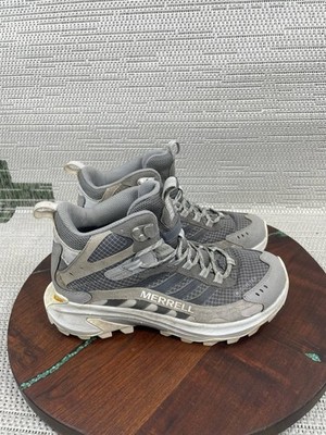 Merrell Boots Womens Size 6.5 Moab Speed 2 Mid Gore-Tex Charcoal Mesh Hiking