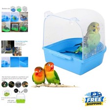 Front-Opening Parrot Bath Box - Easy to Clean  Leak-Free Design for Small Birds