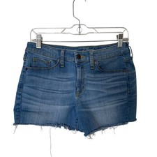Universal Thread Womens Denim Shorts Size 6 Frayed Hem Blue Jean Cutoff Casual