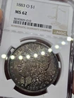 1883-O Morgan Silver Dollar NGC MS 62 -73- Nice Green Toning - Cool Coin