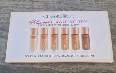 Charlotte Tilbury Hollywood Flawless Filter Sample Card 6 Shades 1-8 Brandneu
