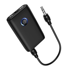 Ankilo Aux Bluetooth Adapter for Car, Upgraded 5.3 Small, Black