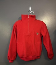 Vintage Union Bay Pullover Mens XL Red Fleece Half Zip Made in USA 90s Outdoors
