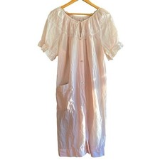 Vintage 1980s Lace Pink Chemise Nightgown Dress XL Romantic Feminine Victorian