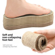 Shocking Absorbing Thickened Wool Felt Insoles Warm Winter Multisize Inserts
