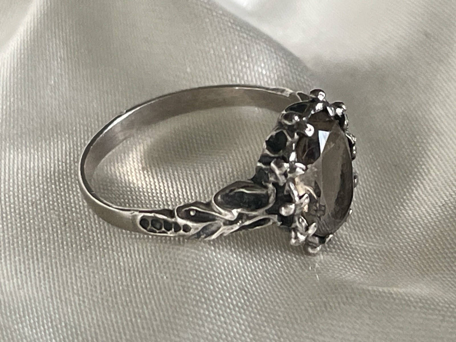 Edwardian Bernard Instone? Solid Silver Ring Sz L… - image 4