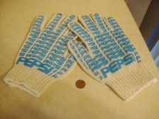Vintage PEPSI COLA Knit/Work Gloves Rubber Grips Employee Collectible 1 Pair NOS