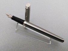 WATERMAN HEMISPHERE BRUSHED CHROME FOUNTAIN PEN SS M NIB UNUSED