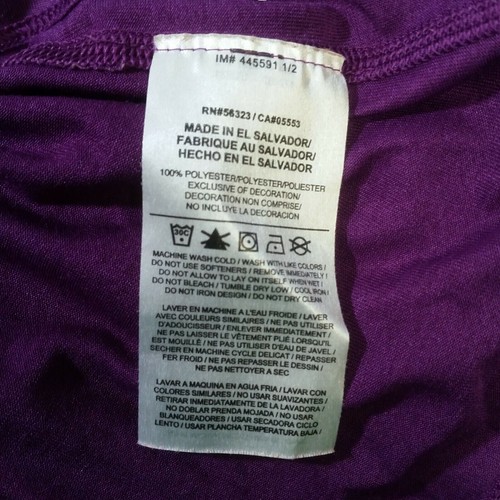 Nike DriFit Canotta Donna S Racer Back Just Do It Viola Chevron Leggera - Foto 5 di 5