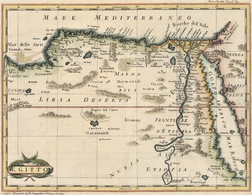 Antique Map "Egitto" (Egypt) Francesco Rossi, 1760 - Picture 2 of 7
