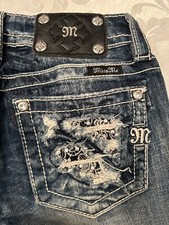 miss me embellished jeans. Cuffed capri jeans size 25