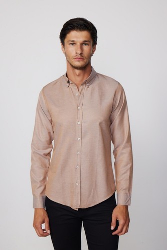 Herren Slim Fit Baumwolle Button-Down Kragen Oxford Hemd - Smart Casual in 9 Farben - Bild 21 von 43