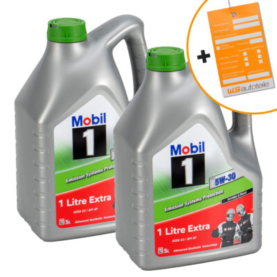 2x 5L Mobil 1 ESP 5W-30 Motoröl Öl MB 229.31/51/52 VW 504/507.00 Porsche C30