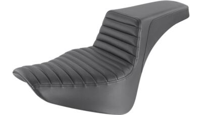Saddlemen Black Step Up 2-Up Seat Tuck and Roll Stitched Harley Softail M8 18-23