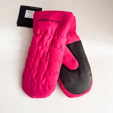 Moose Knuckles Nylon Down Filled Sidney  Mittens Pink Peacock  L/XL