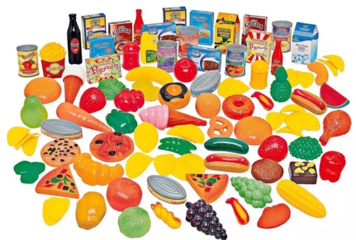 120pc CHAD VALLEY Play Food Set KIDS LEARNING TOY GAME BRANDED