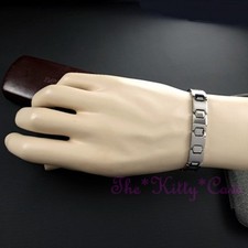 Bio Magnetic Tungsten CTS RSI Joint Muscular Pain Relief Silver Hexagon Bracelet