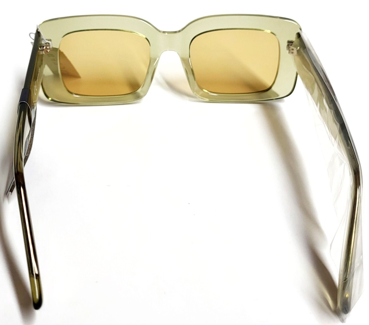 J. Crew NWT Oversized Rectangular Sunglasses - Clear Moss‎ Ochre J.Crew Oversized Rectangular Sunglasses Moss Ochre UV  main image 2