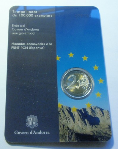 Andorra 2 euro 2014 (2016) "Council of Europe" BiMetallic BU - Picture 2 of 3