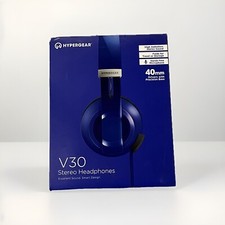 HyperGear V30 Stereo Headphones Blue w/Hands-Free In-line Multifunction Button