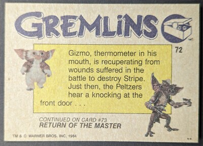 Vintage 1984 Gremlins Topps Card #72 (NM) | eBay